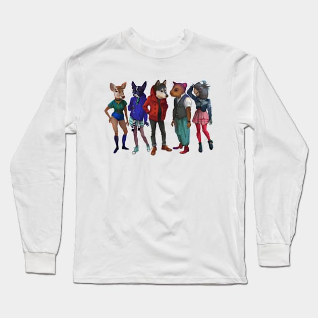 Animals Long Sleeve T-Shirt by shustinakatya